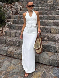 Ensemble jupe maxi Lianne à dos nu