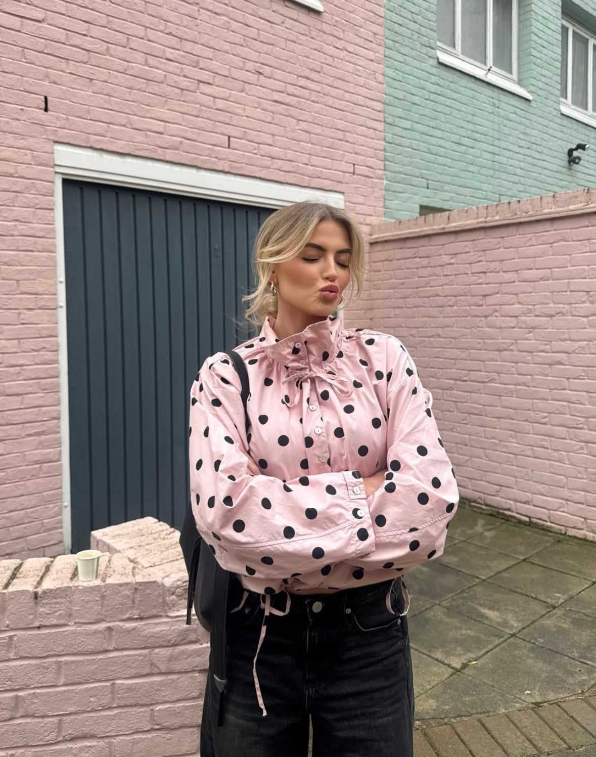 ZEYA - Linda Drawstring Polka Dot Jacket