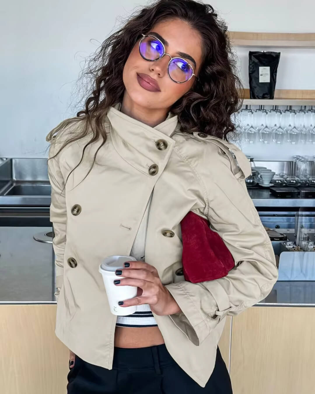ZEYA - Lisa Cropped Trench Coat