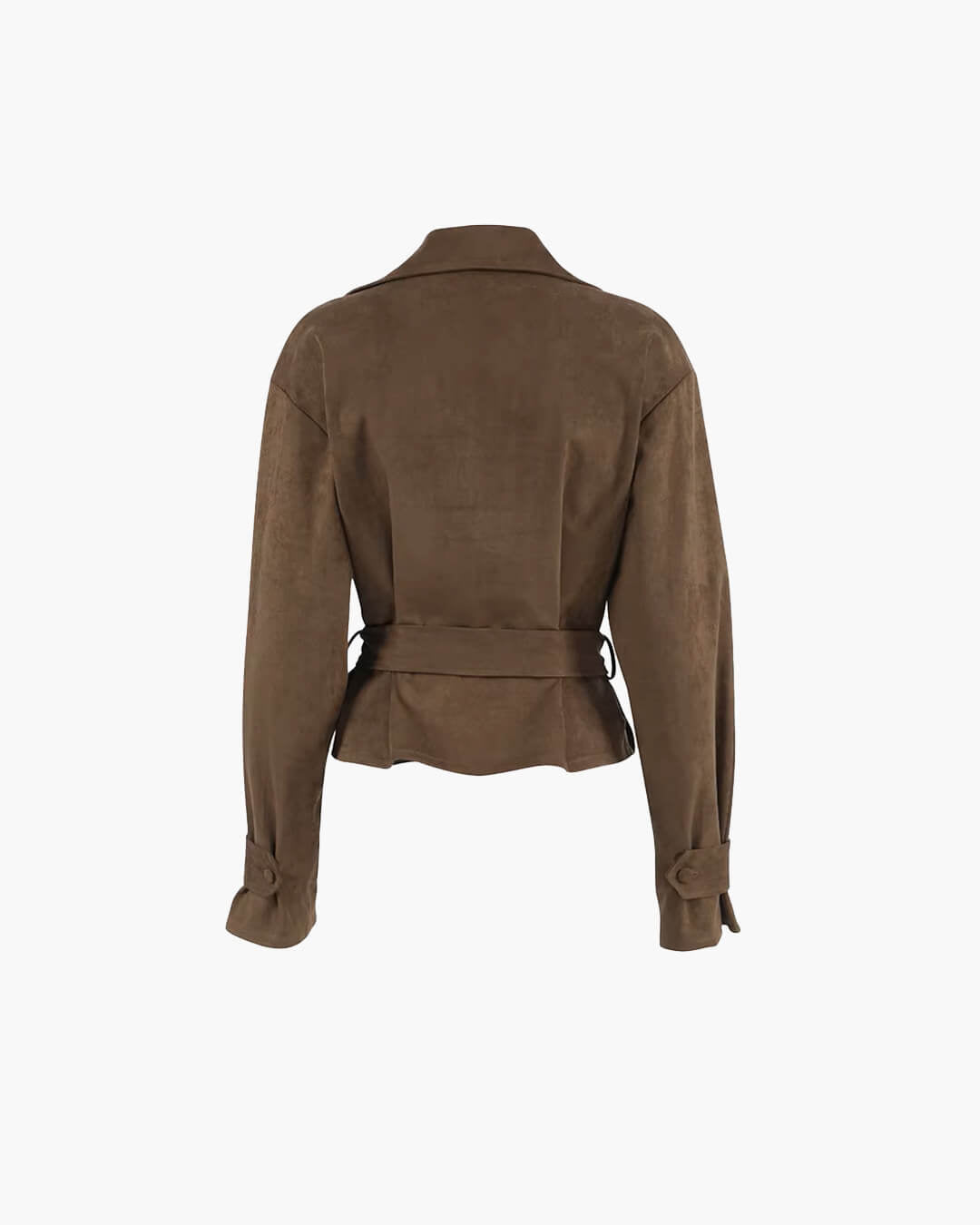 ZEYA - Lisa Faux Suede Belted Wrap Jacket