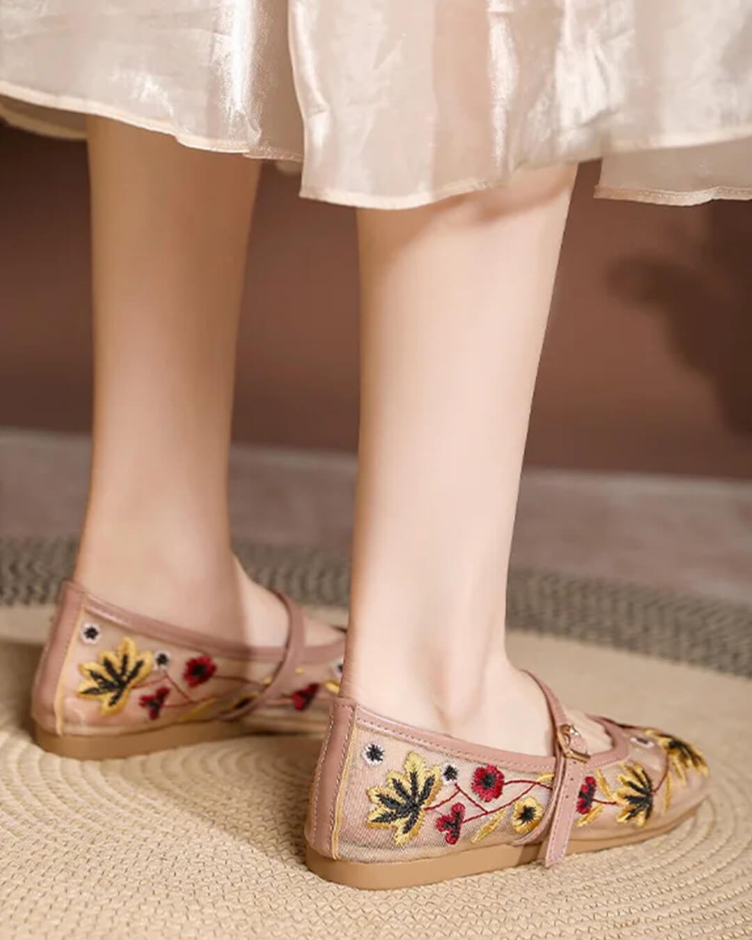 ZEYA - Lisbeth Embroidered Ballet Flats
