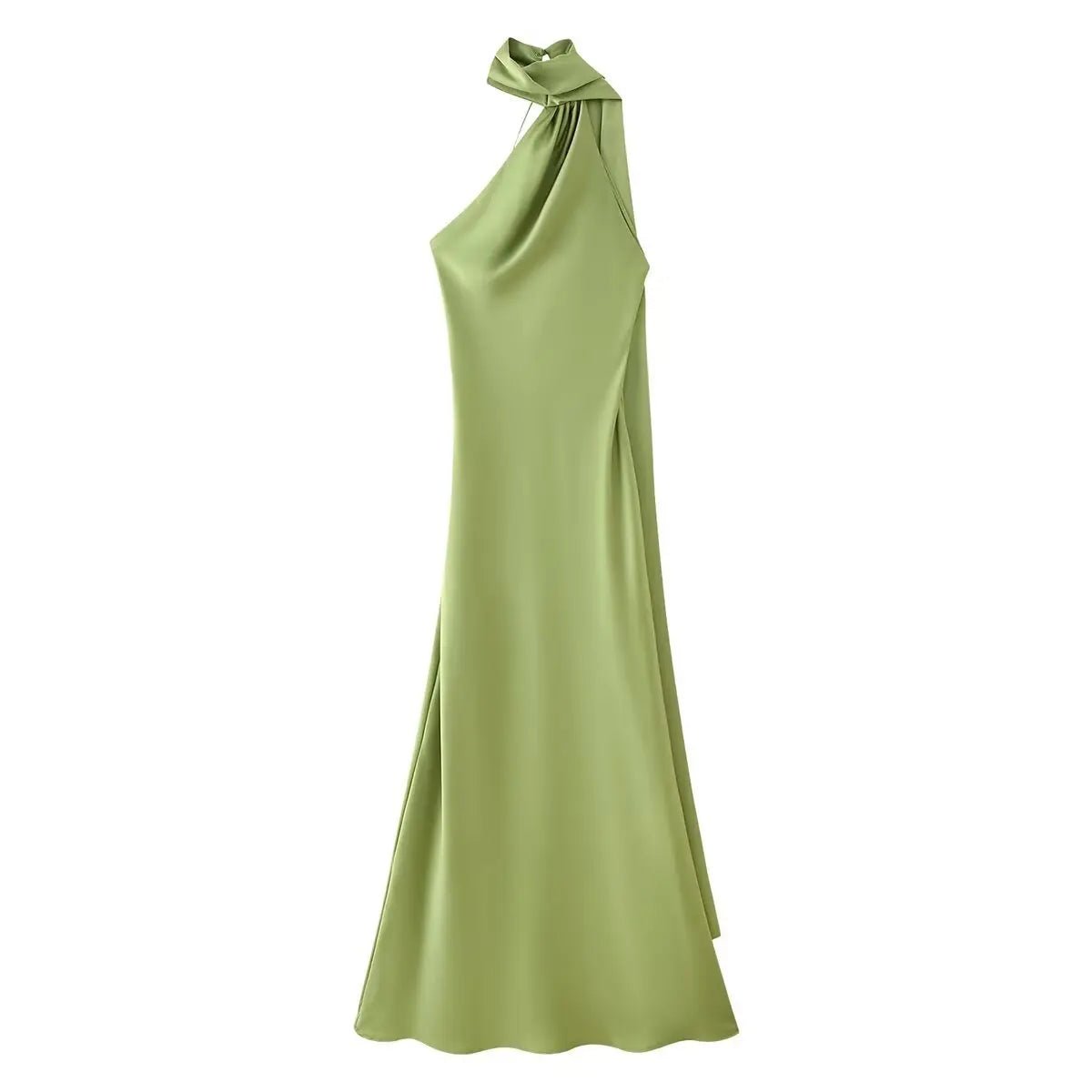 ZEYA - Loredana Halter Silk Satin Maxi Dress