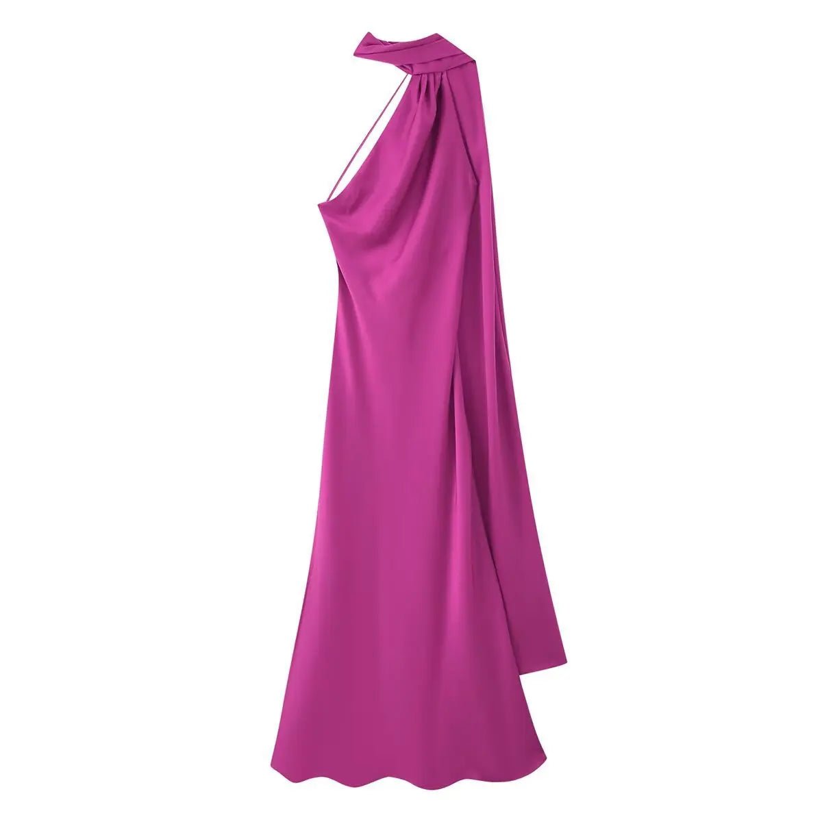 ZEYA - Loredana Halter Silk Satin Maxi Dress