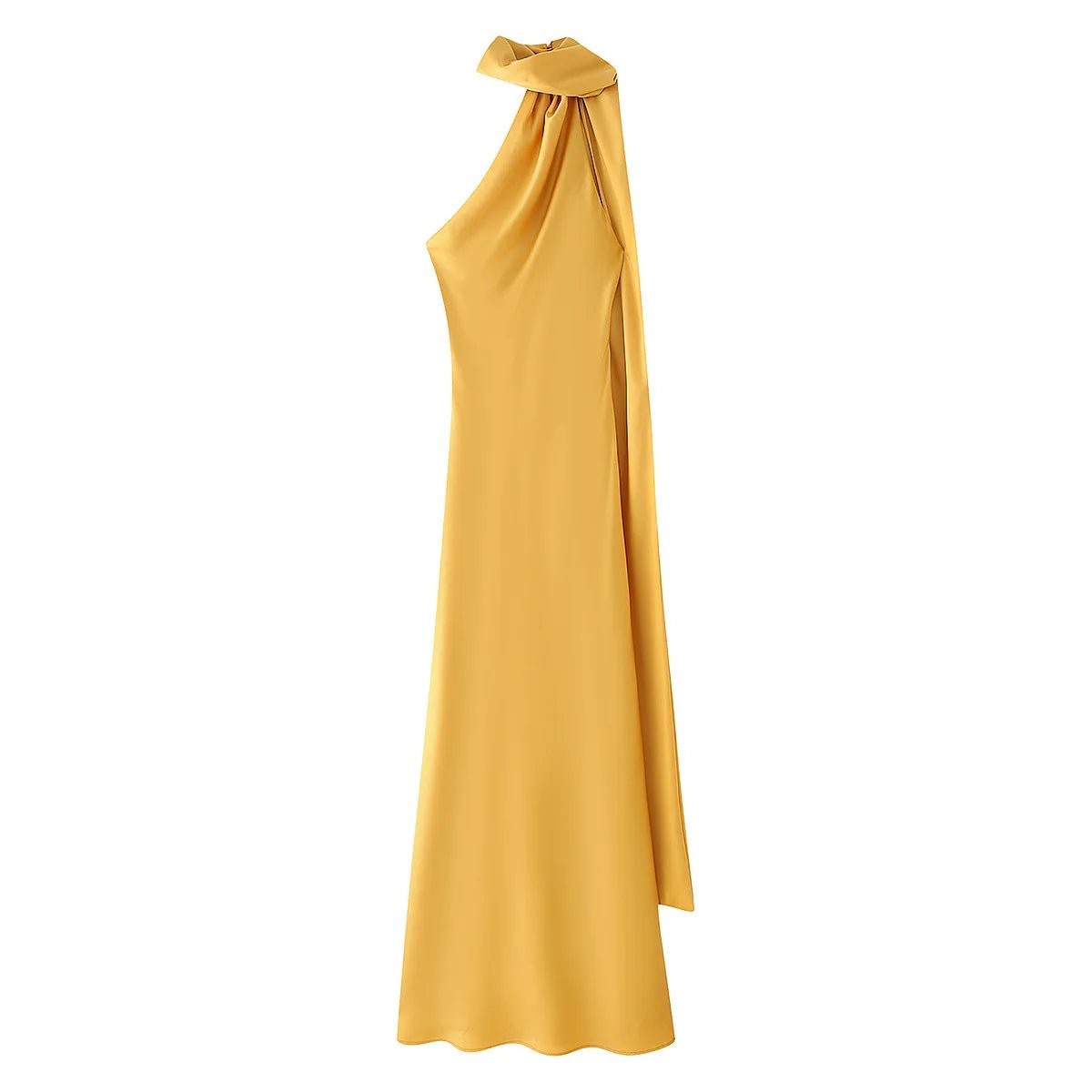 ZEYA - Loredana Halter Silk Satin Maxi Dress
