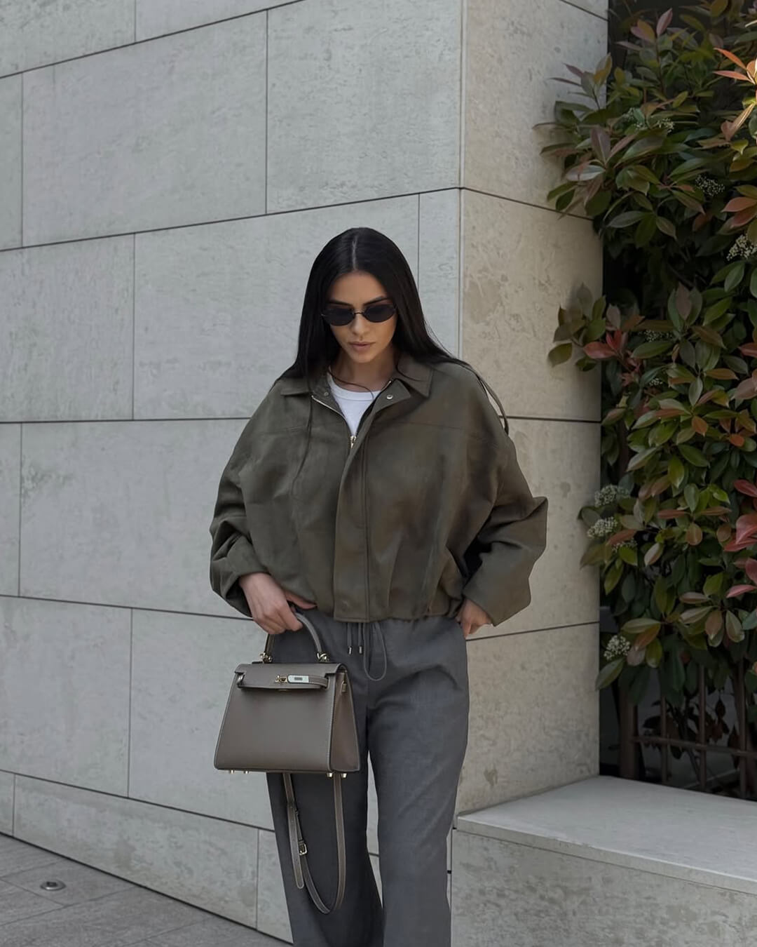 ZEYA - Lori Suede Bomber Jacket