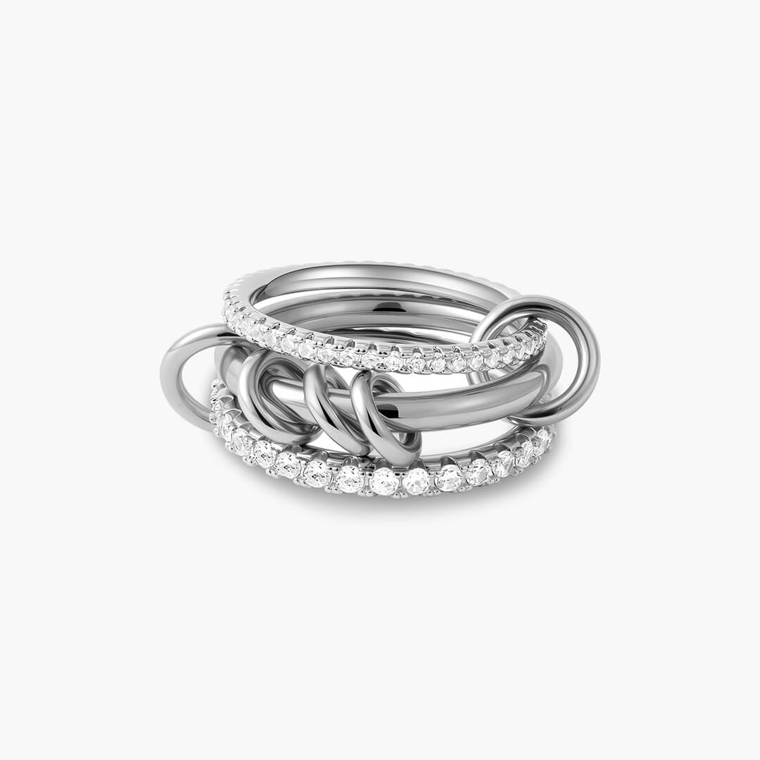 ZEYA - Lumi Zirconia Sparkle Stacked Ring