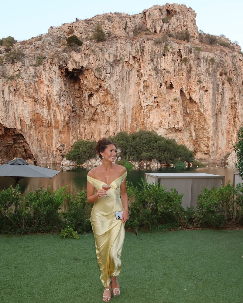ZEYA - Maelle Backless Satin Maxi Dress