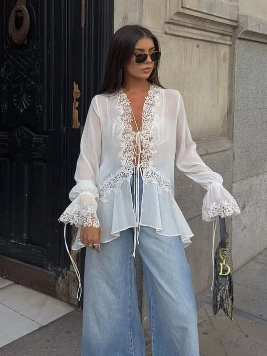 ZEYA - Maila Lace Cardigan Top