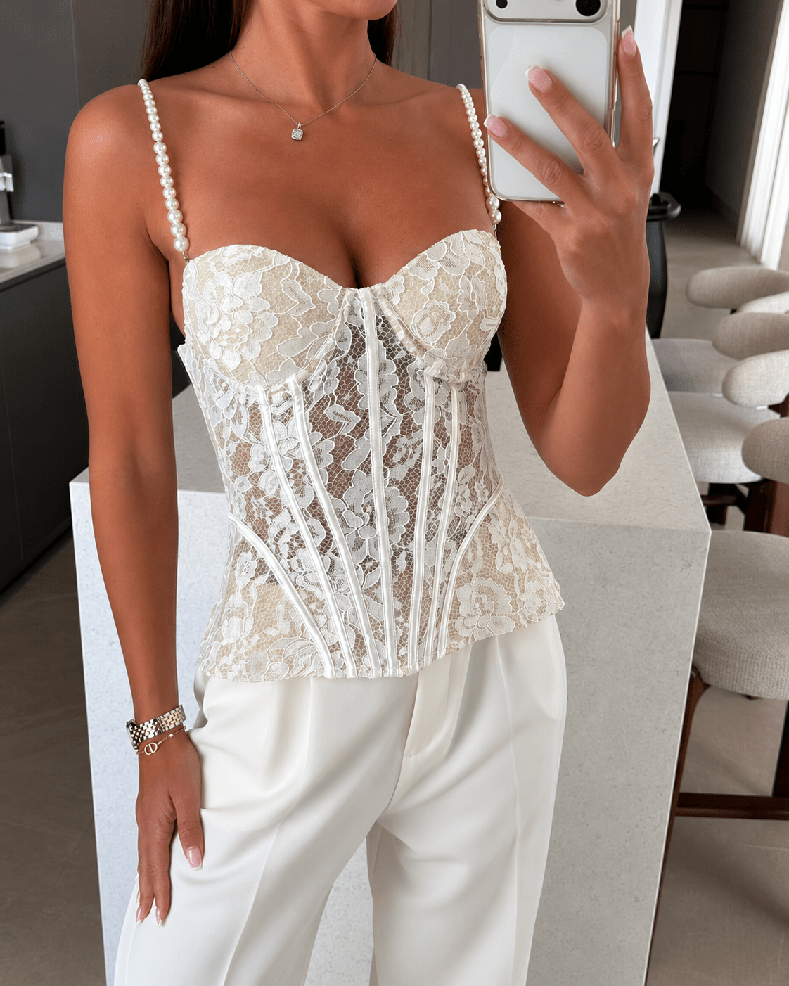 ZEYA - Marcella Lace Sheer Bustier Cami