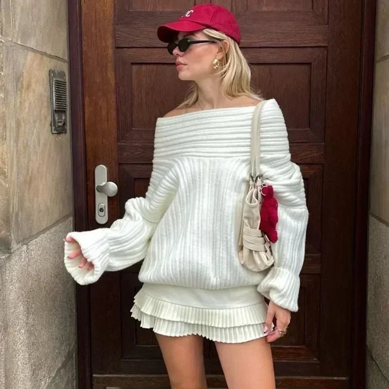 ZEYA - Margaux Off - Shoulder Knit Sweater