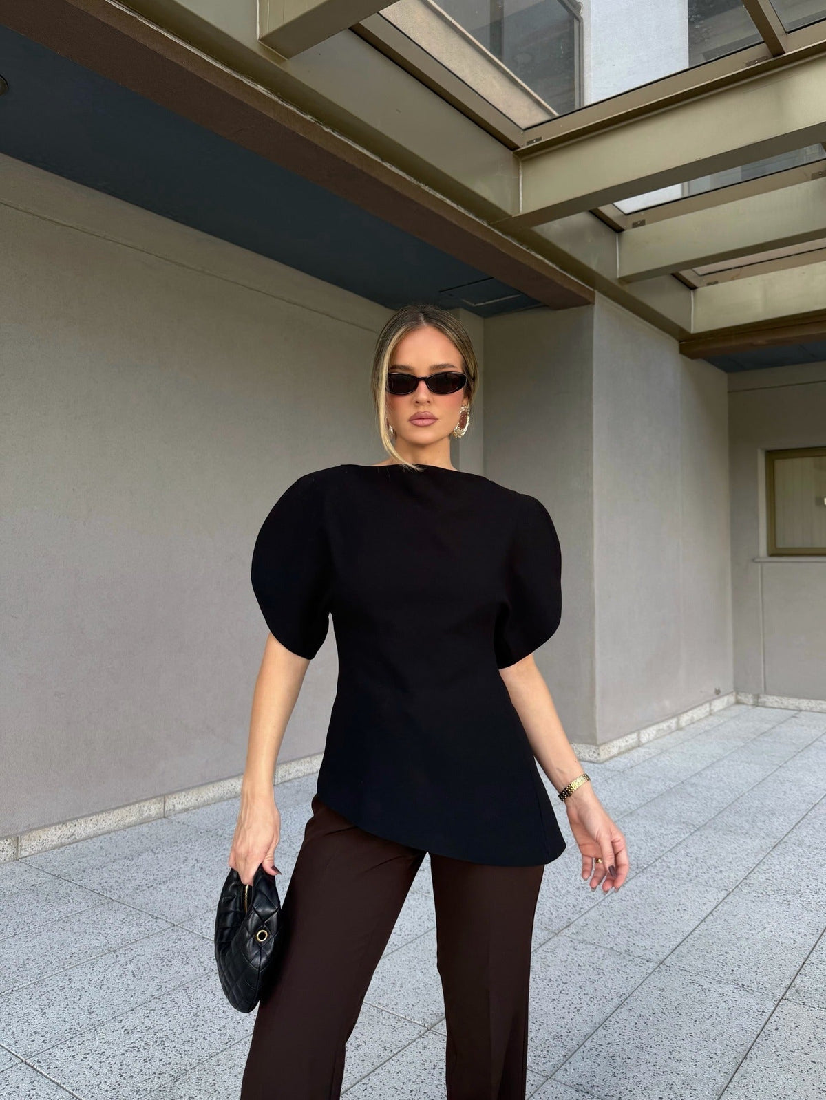 ZEYA - Margot Tricot Balloon Sleeve Top