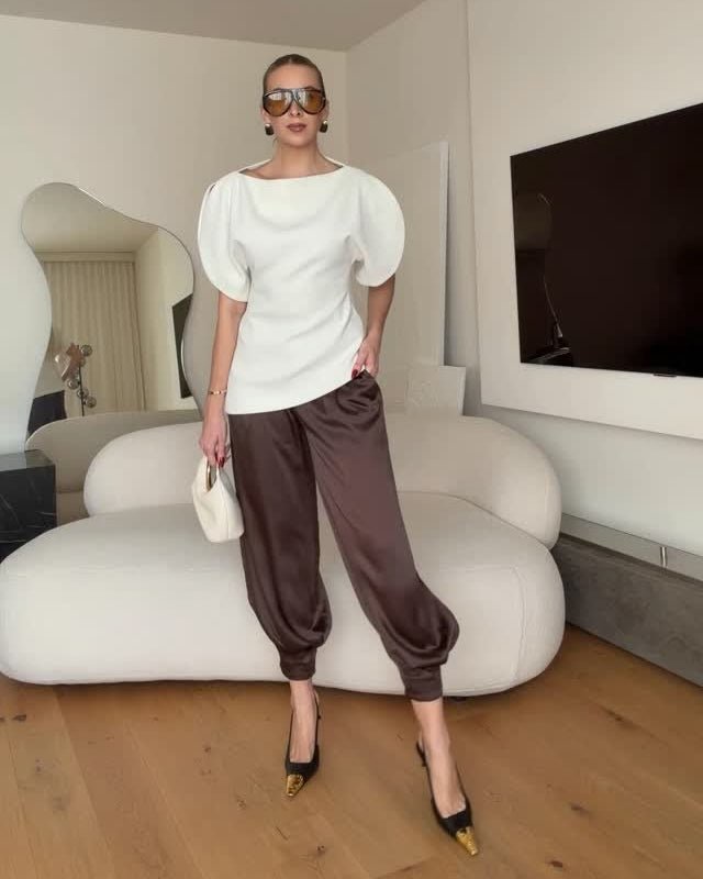 ZEYA - Margot Tricot Balloon Sleeve Top