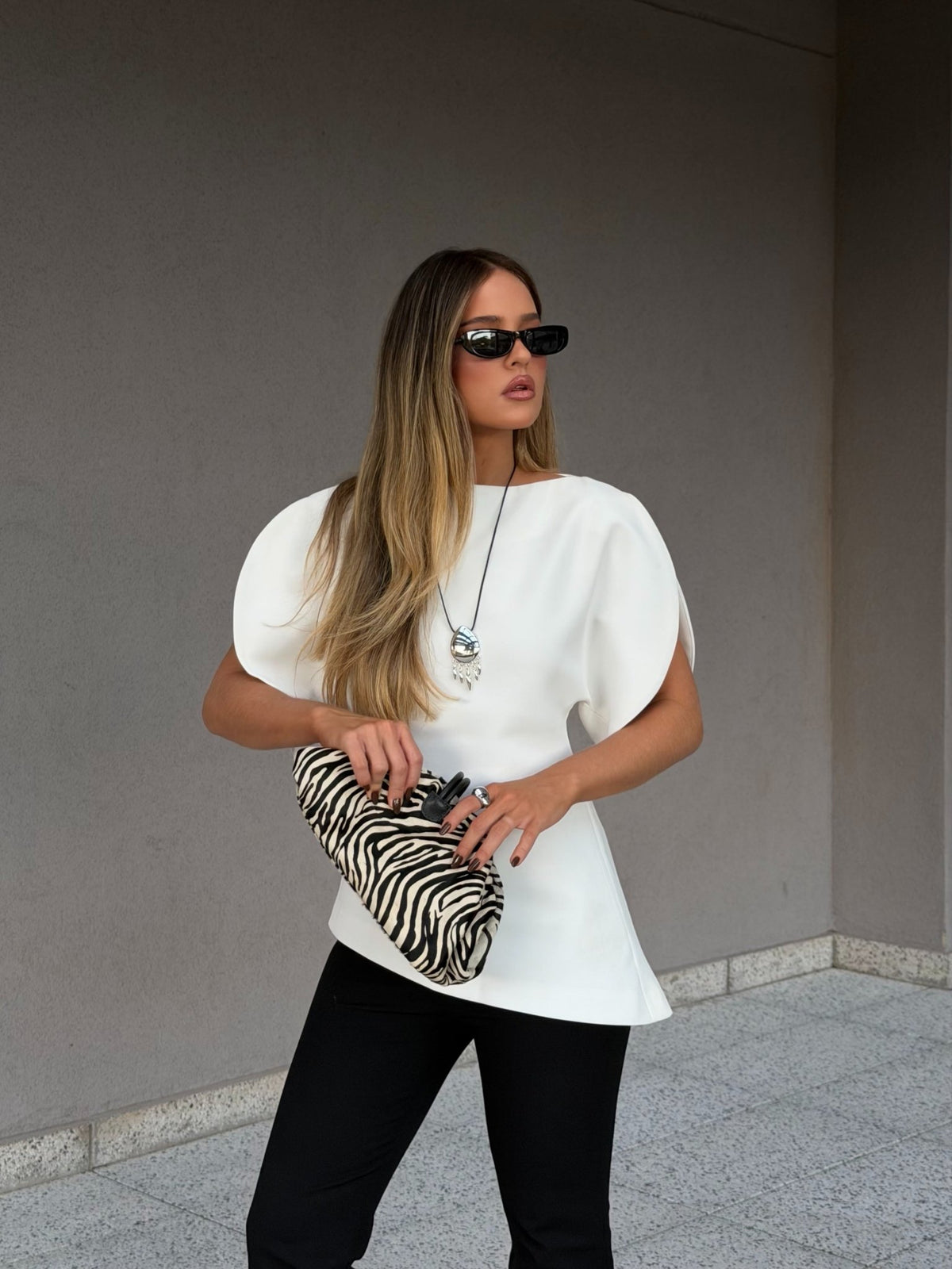 ZEYA - Margot Tricot Balloon Sleeve Top