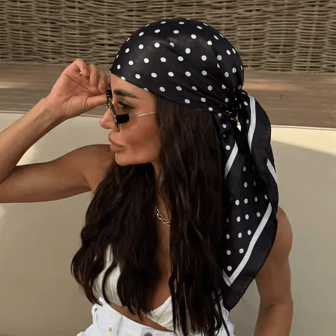 ZEYA - Maria Polka Dot Silk Scarf