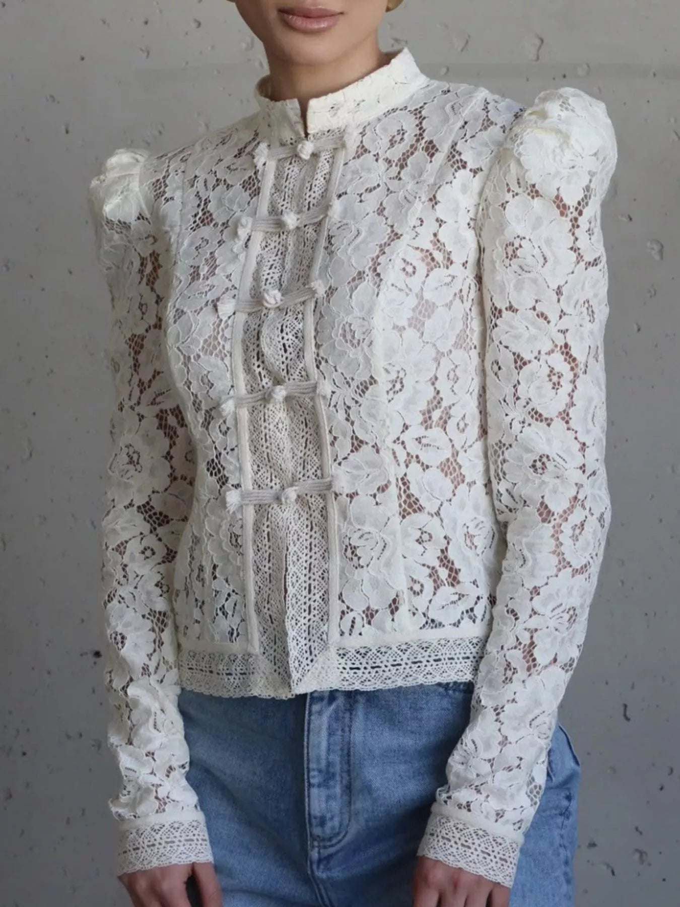 ZEYA - Mariana Sheer Lace Blouse