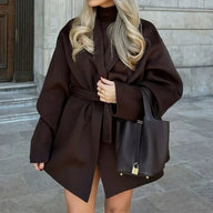 Manteau Mary Ceinturé Oversize à Envelopper