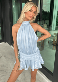Robe mini à rayures Matilda dos nu halter