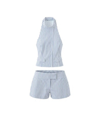Mia Striped Mini Skirt Set