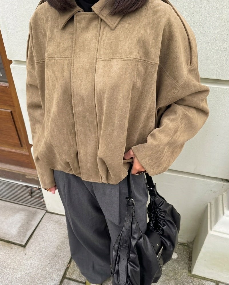 ZEYA - Mia Suede Oversized Zip Jacket