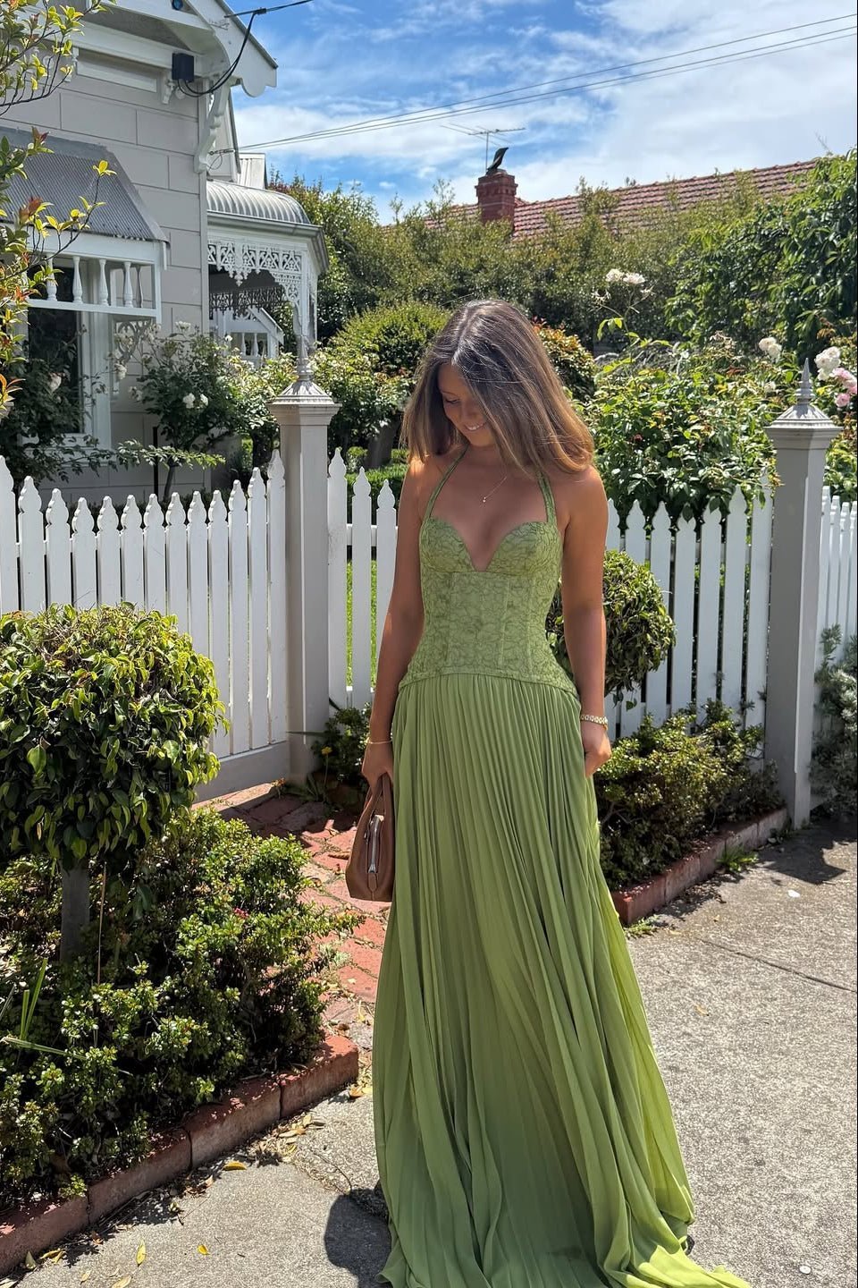 ZEYA - Miranda Pleated Corset Maxi Dress