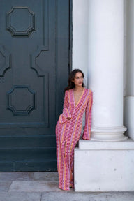 Robe maxi rayée Miriam crochet