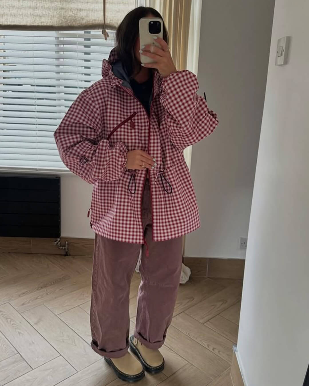 ZEYA - Miriam Plaid Hooded Trench Jacket