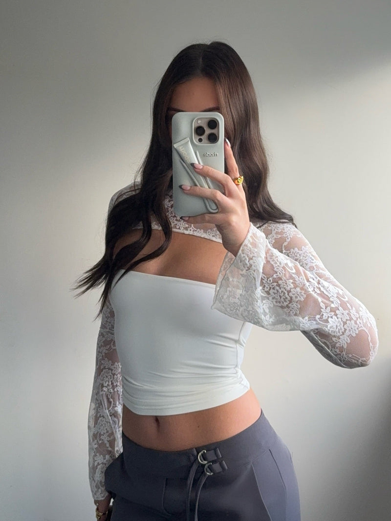 ZEYA - Myrna Lace Patchwork Long Sleeve Top