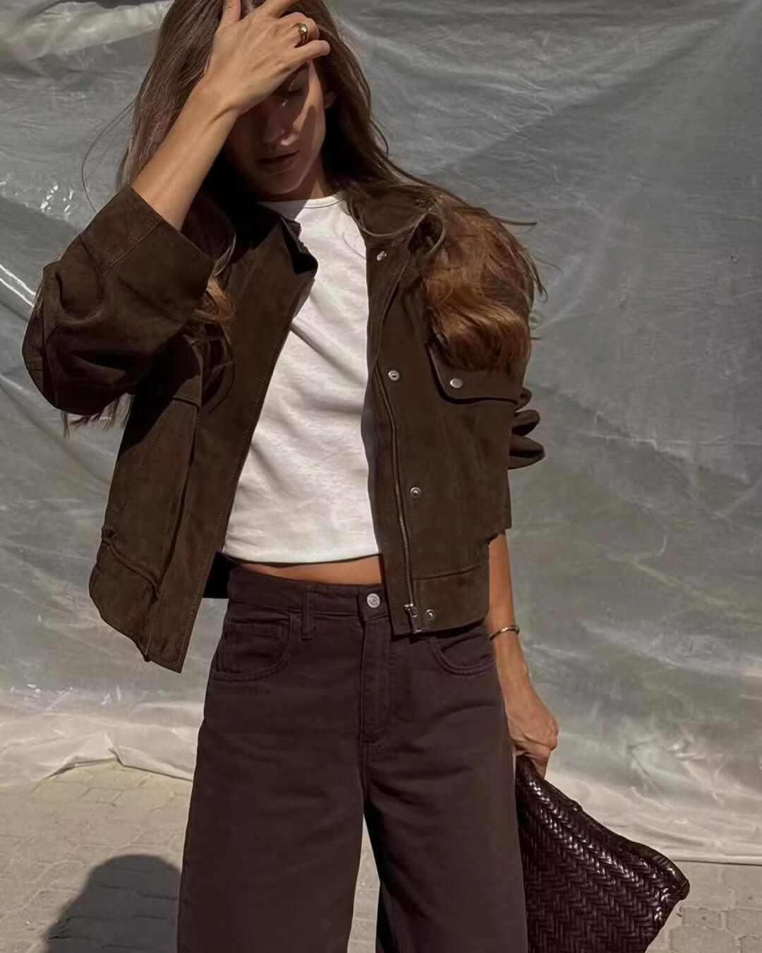 ZEYA - Nadine Suede Bomber Jacket