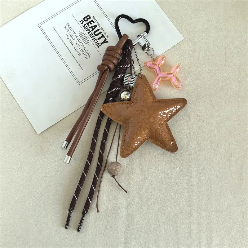 ZEYA - Nene Vegan Leather Star Keychain Pendant