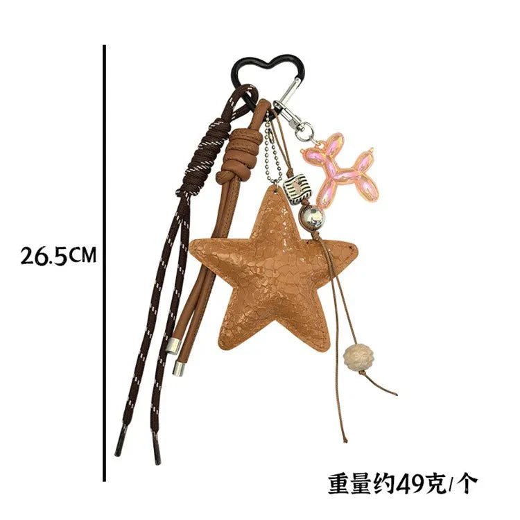 ZEYA - Nene Vegan Leather Star Keychain Pendant