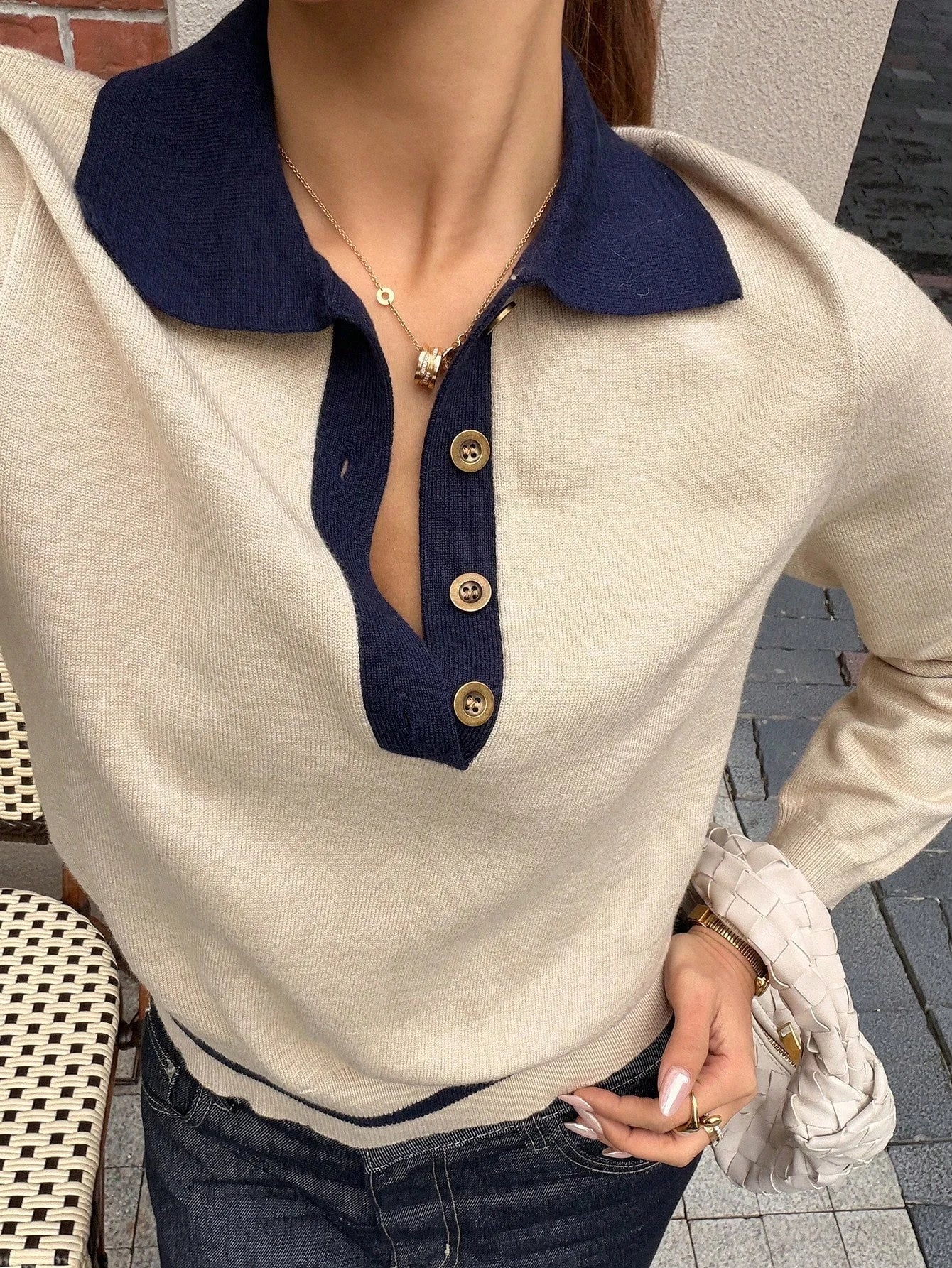ZEYA - Nina Color Block Knit Polo