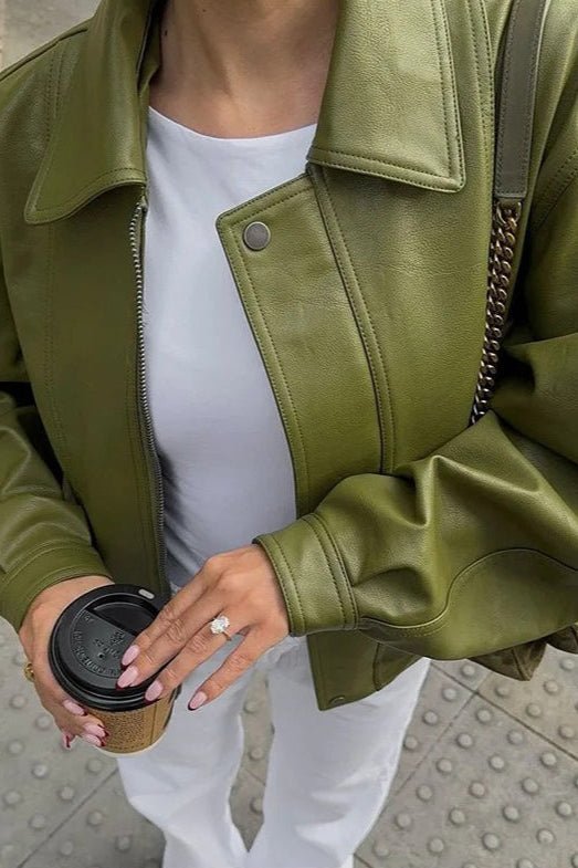 ZEYA - Nina Vintage Faux Leather Jacket