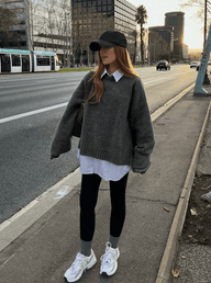 Pull Nora en maille côtelée