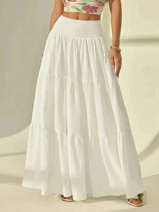 ZEYA - Octavia Tiered Maxi Skirt Elastic Waist