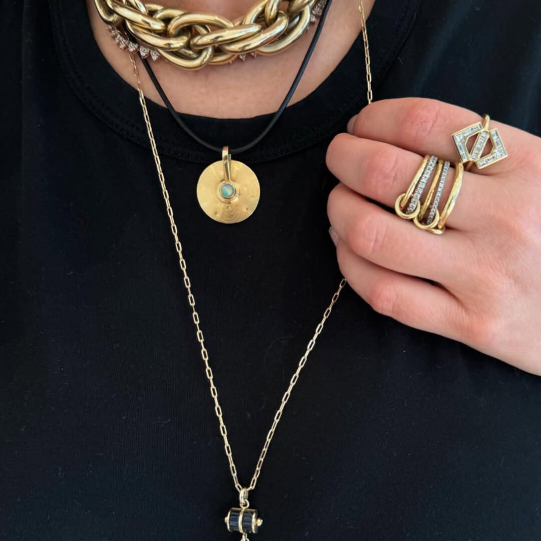 ZEYA - Ophelie Luxe Gemstone Five - Stack Ring