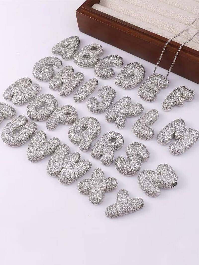 ZEYA - Pavé Letter Necklace