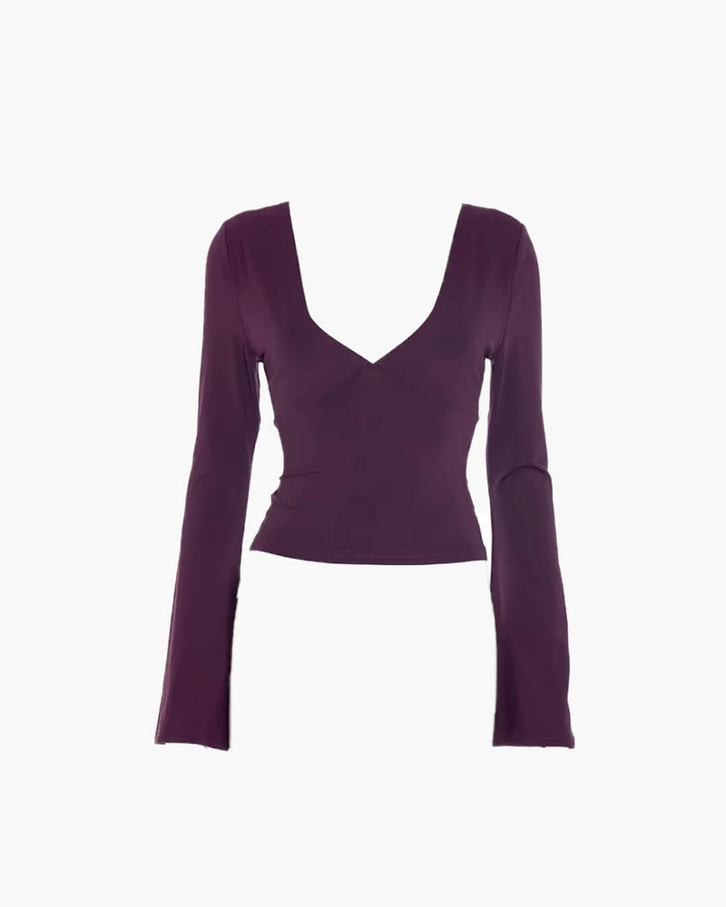 ZEYA - Percy Deep V - Neck Cropped Top