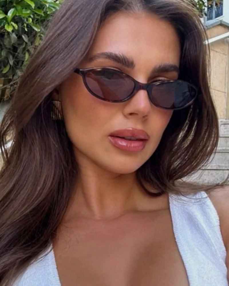 Petra Retro Oval Cat Eye Sunglasses