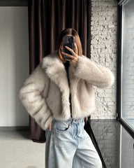 Quincy Cropped Faux Fur Jacket