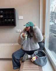 Rebecca Faux Fur Hooded Jacket