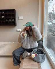 Rebecca Faux Fur Hooded Jacket