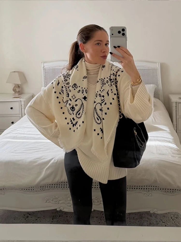 ZEYA - Reese Paisley Knitted Bandana Scarf