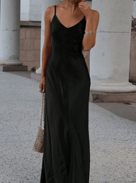 Rikka Satin Backless Maxi Dress
