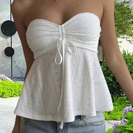 Rosalie Eyelet Bandeau Top