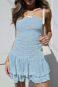 Roxanne Textured Knit Strapless Mini Dress