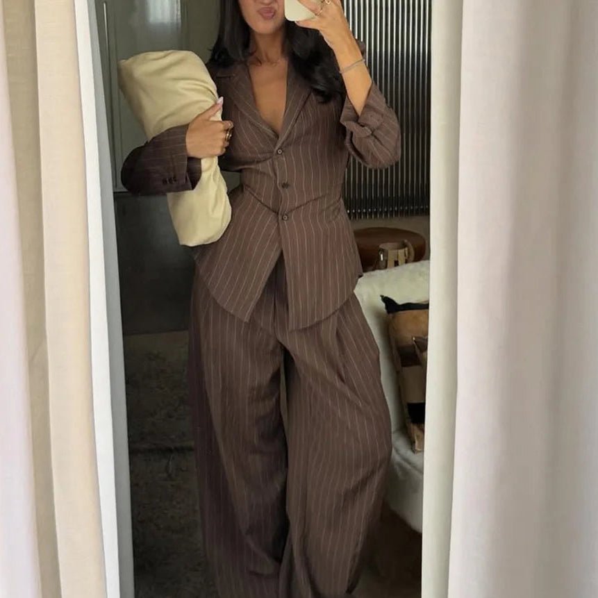 ZEYA - Ruby Pinstripe Pant Suit