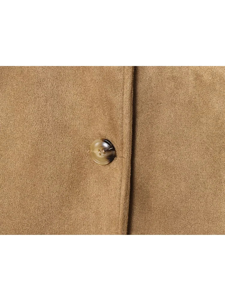 ZEYA - Sabrina Suede Trench Coat