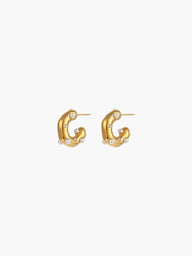Boucles d’oreilles créoles Samira avec perles