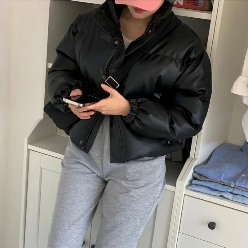 ZEYA - Sammy Faux Leather Puffer Jacket