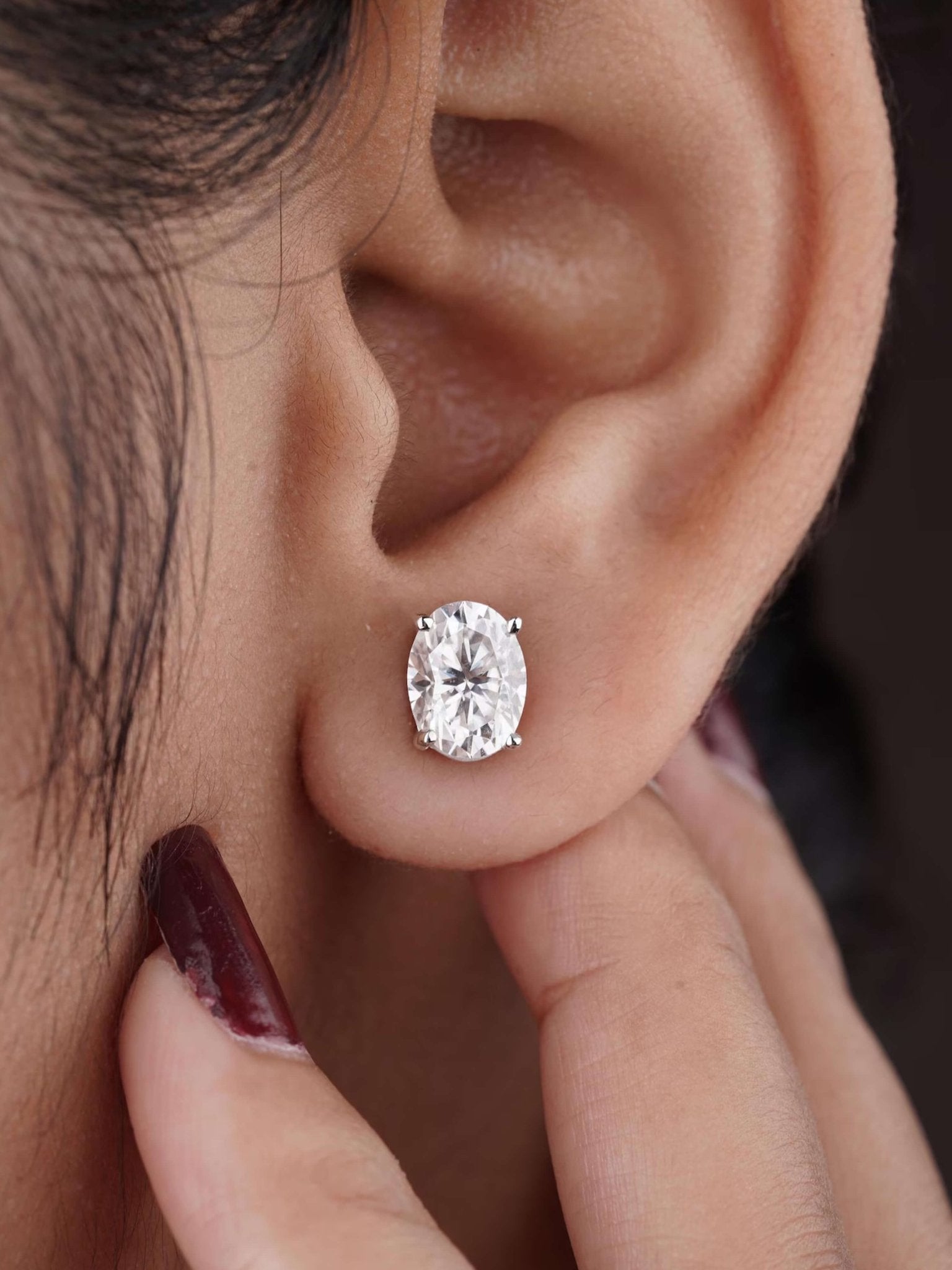 ZEYA - Sandra Oval Cut Zirconia Earrings